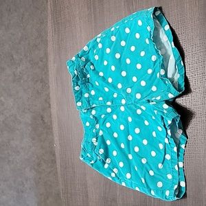 Gymboree Teal Poka Dot Shorts Girls Size 7